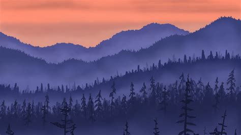 Wallpaper Mountains Forest Fog Landscape Art Hd Picture Image