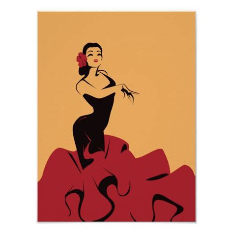 Flamenco Dancer In A Spectacular Pose Poster