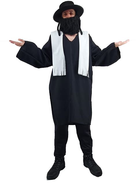 Adults Rabbi Preacher Religous Teacher Jewish Fancy Dress Costume Ebay