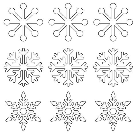 Free Printable Snowflake Templates Large And Small Stencil Patterns