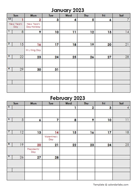 2023 Calendar Three Months Per Page Printable Template Gambaran