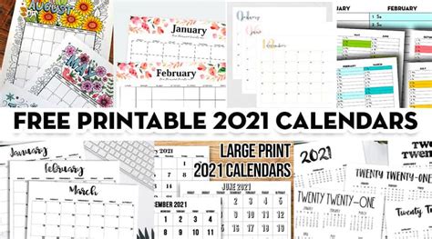 20 Free Printable 2021 Calendars Lovely Planner