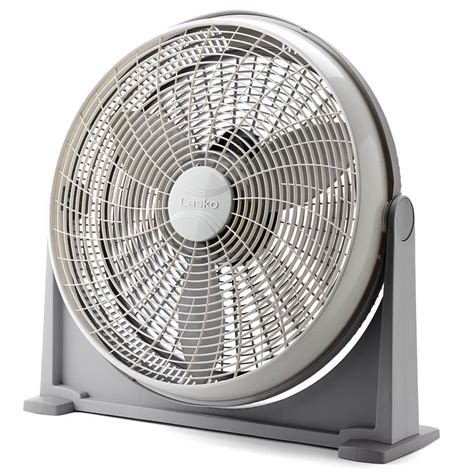 Lasko 20 Inch 3 Speed Cooling Air Circulator Portable Floor Fan Gray