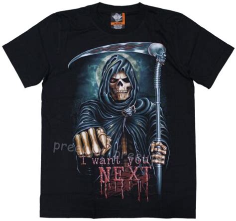 Grim Reaper Death Skull Scythe Biker Tattoo T Shirt G80 Size Xl 2xl Ebay