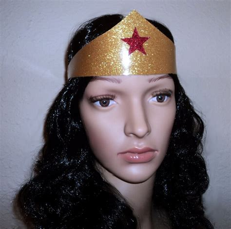 Classic Wonder Woman Costume Accessories Set Tiara And Cuffs Etsy