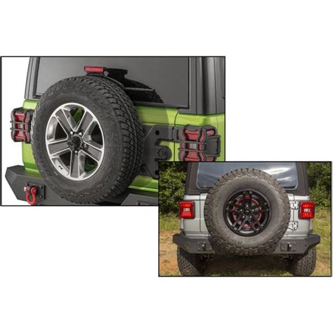 Rugged Ridge Spartacus Hd Tire Carrier Hinge Casting With 3rd Brake Light Led Ring For 18 20