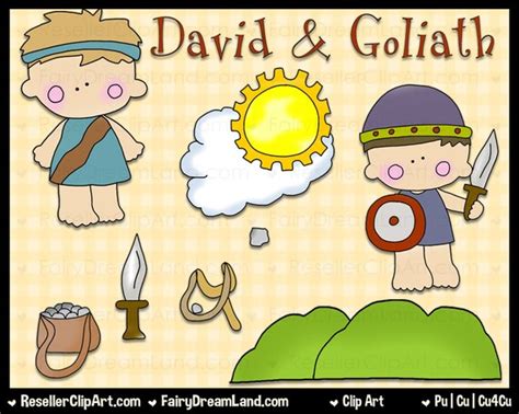Bible Based David And Goliath Clip Art Bible Story Instant Download Vbs