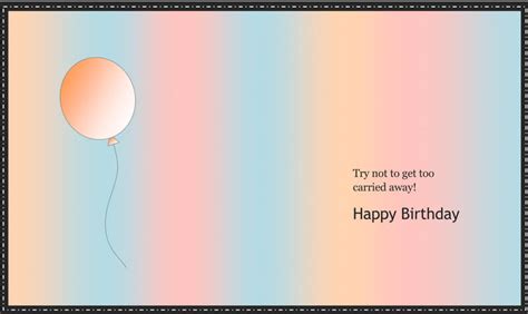 Birthday Card Templates Microsoft Word