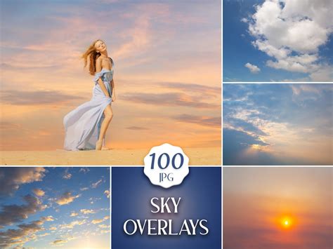 100 Sky Photoshop Overlays Sunset And Blue Sky Backdrops For Photo