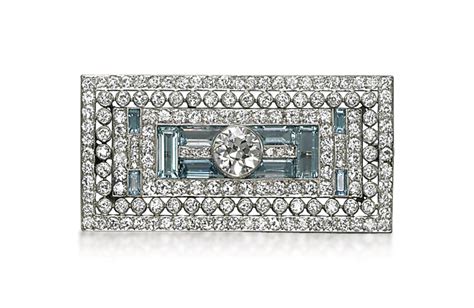 An Art Deco Aquamarine And Diamond Brooch Christies