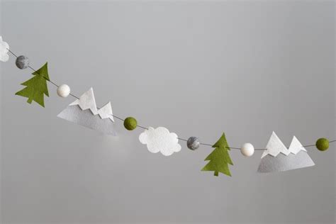 Sample Photo This Woodland Inspired Garland Is Made With Felt Trees