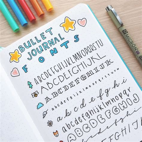 Bullet Journal Fonts Wellella A Blog About Bullet Journaling