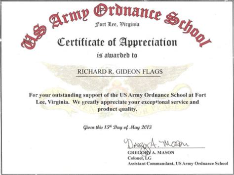 6 Army Appreciation Certificate Templates Pdf Docx Free And Premium