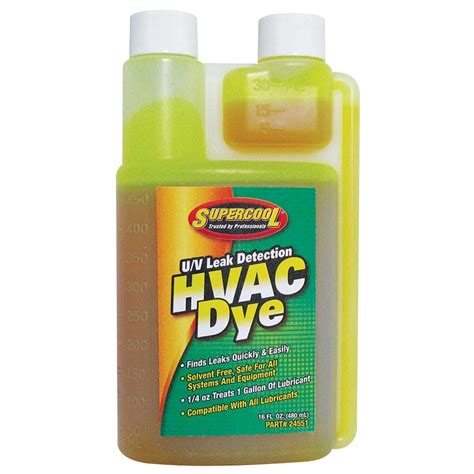 Hvac Uv Dye Concentrate 16oz Self Measure Bottle Tsi Supercool