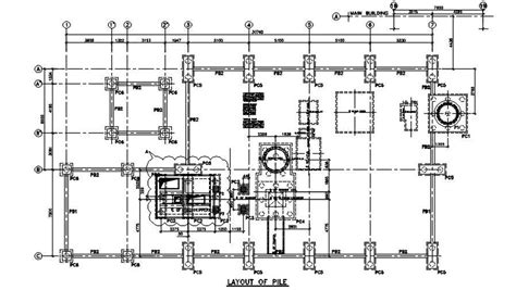 The Layout Of The Pile Detail Drawing Provided In This Autocad File