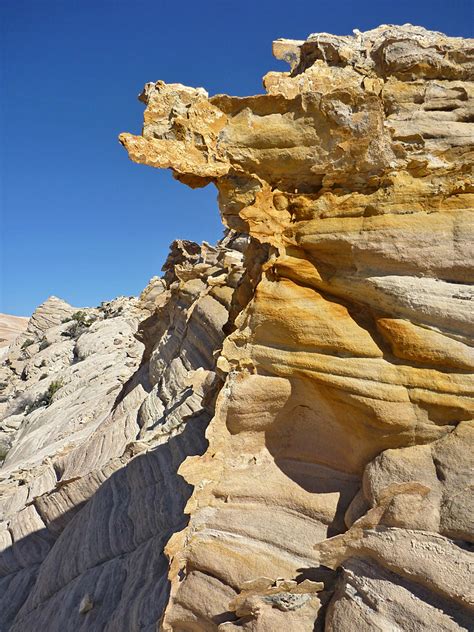 Jagged Rock Face Yellow Rock Grand Staircase Escalante National