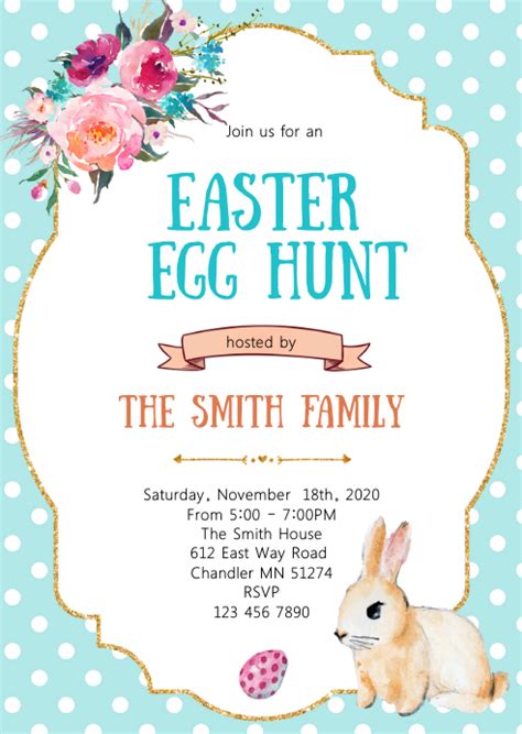 Easter Party Invitation Template Postermywall