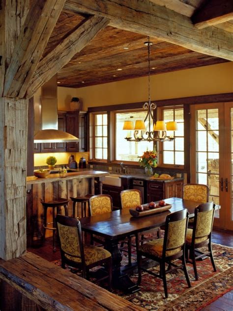 I call this style rustic modern. 15 Warm & Cozy Rustic Dining Room Designs For Your Cabin