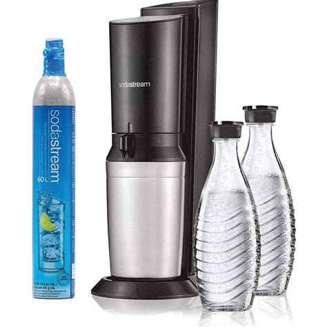 Sodastream Aqua Fizz Sparkling Water Machine Black With Co2 And Glass