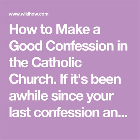 Confess your sins to a priest. Make a Good Confession in the Catholic Church | Catholic ...