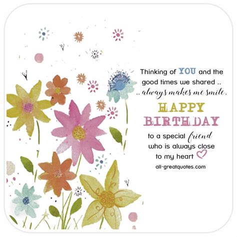 Happy Birthday To A Special Friend Very Cute Free Friend Birthday Cards