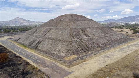 Panorama Da Pirâmide Do Sol Teotihuacan México Vista Da Pirâmide Da