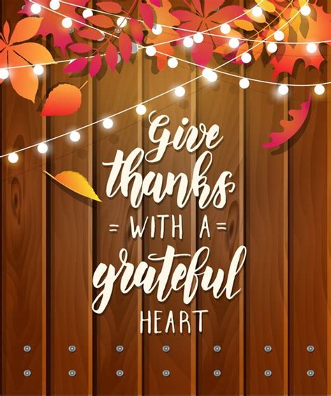 Premium Vector Give Thanks With A Grateful Heart Thanksgiving Day