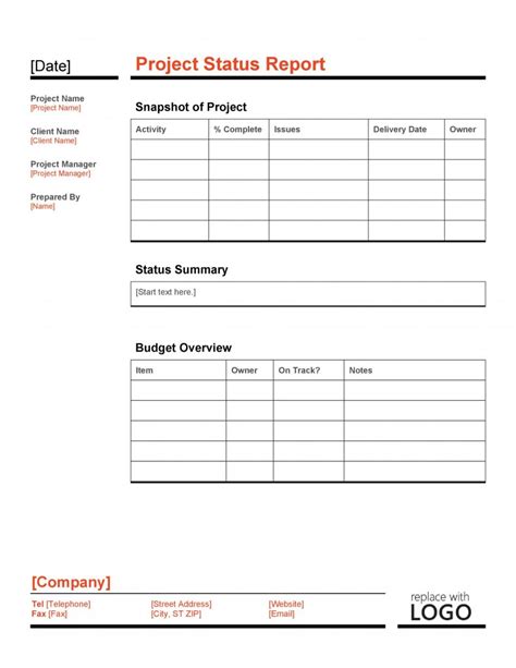 21 Free 11 Free Progress Report Templates Word Excel Formats