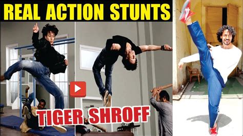 TIGER SHROFF Shares His REAL ACTION STUNTS Videos Tiger Shroff