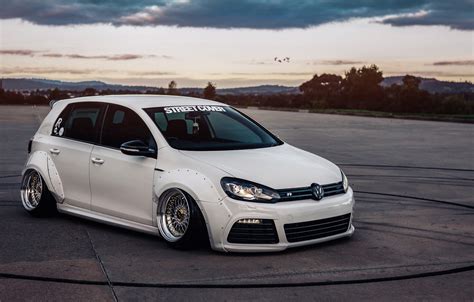Wallpaper Volkswagen White Tuning Bbs Low Stance Dropped Vag