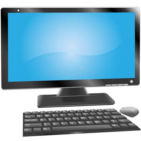 Desktop Computer Monitor Keyboard And Mouse
