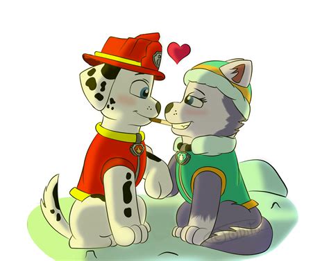 Valentines Day Marshall And Everest By Ao 2 Nick On Deviantart