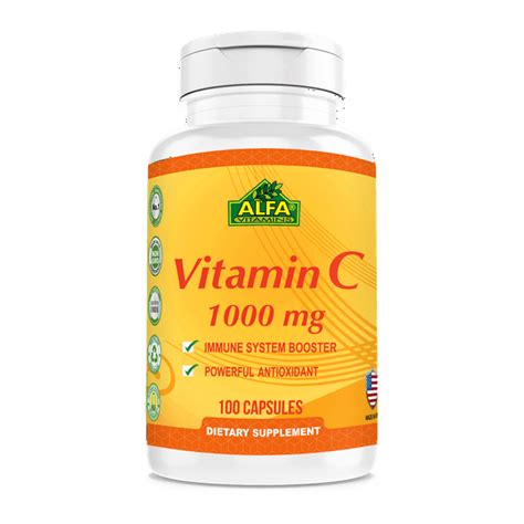 Alfa Vitamins Vitamin C 1000 Mg For Immune Support 100 Capsules