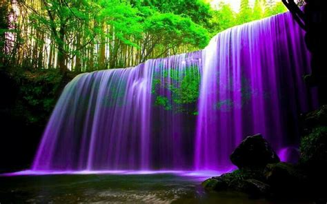 Purple Waterfalls Waterfall Wallpaper Water Live Wallpaper Moving
