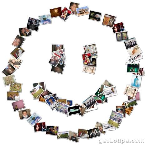 Smiley Face Collage Happy Face Made Using Loupe A Fun And Fast Way To