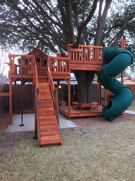 This Custom Fort Stockton With Tree Deck Was Installed In Midland