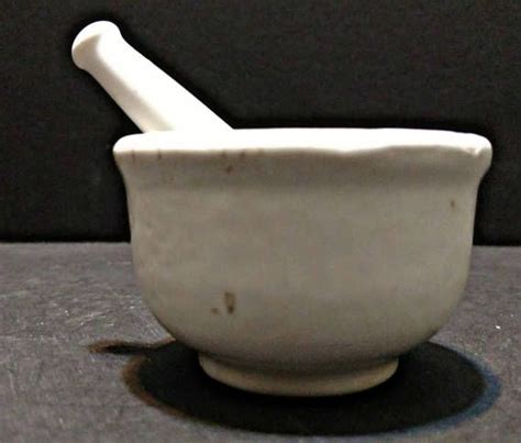 Vintage Ceramic Apothecary Pharmacy Mortar And Pestle Etsy Mortar