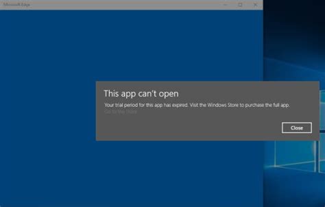 Your Trial Period For This App Has Expired Error In Windows App Period Things