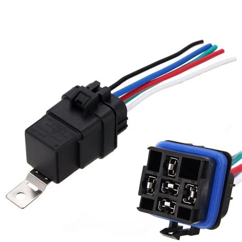 1 Set 5 Pin Automobile Relay Waterproof Integrated Wired Auto Relay