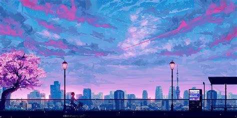 2048x1152 Anime Cityscape Landscape Scenery 5k 2048x1152 Resolution Hd