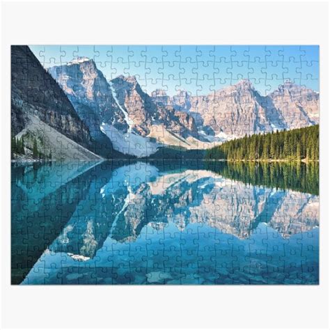Moraine Lake In Canada Jigsaw Puzzle By Amonallday Redbubble