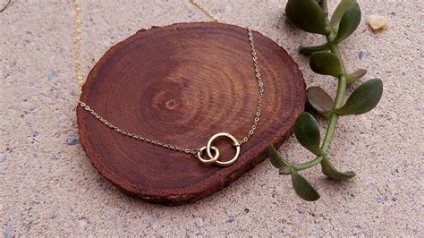 Gold Karma Necklace Gold Eternity Necklace Gold Circle Etsy Gold