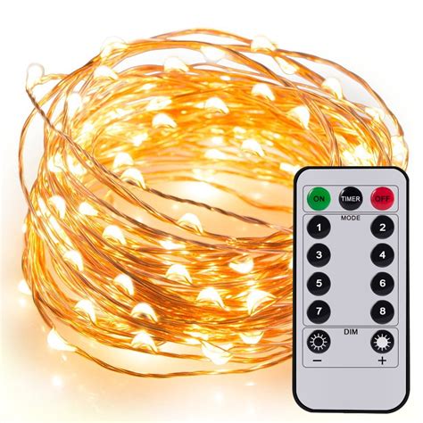 Kohree 60 Leds String Lights With Remote Control 20ft 6m Long Thin
