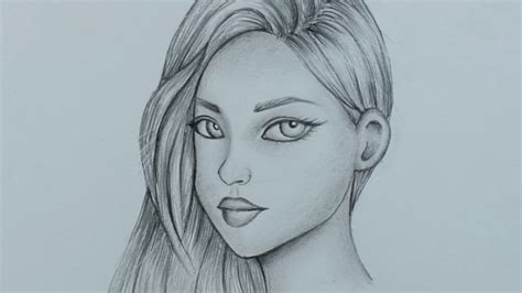 How To Draw A Realistic Female Face Step By Step Face Drawing Girl