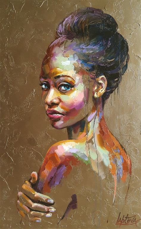 Abstract Portrait Painting Black Art Painting Woman Painting Figure