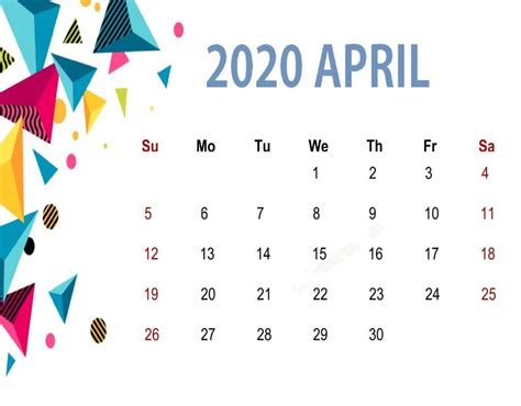 Cute April 2020 Calendar With Strength Planner In 2020 Printable