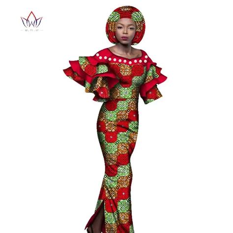 Bodycon Plus Size African Dresses For Women Cotton Dresses Custom