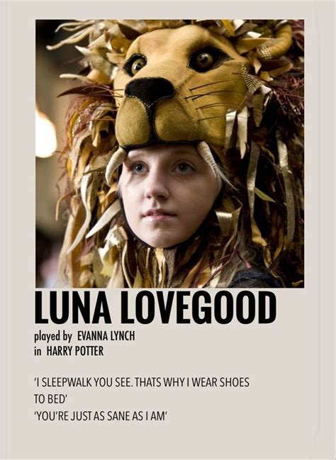 Luna Lovegood By Millie Harry Potter Poster Harry Potter Movie Posters Harry Potter Pictures