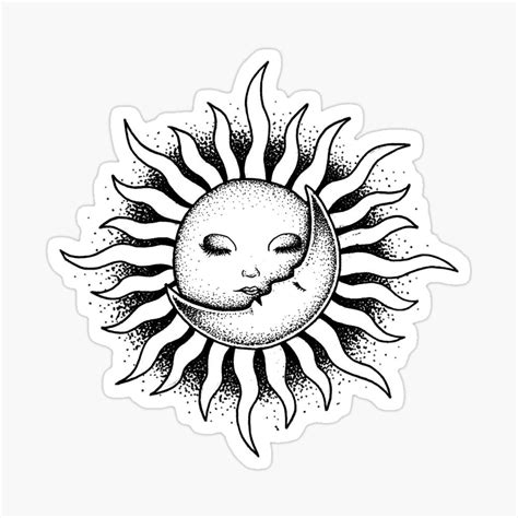 Pegatina El Sol Y La Luna De Paula Art Tatuagem Sereia Desenhos