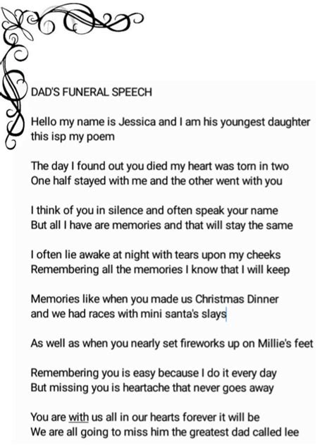 Speech For Dad Funeral Sulslamob